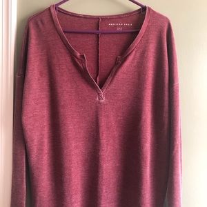 American Eagle Henley Style Top Medium